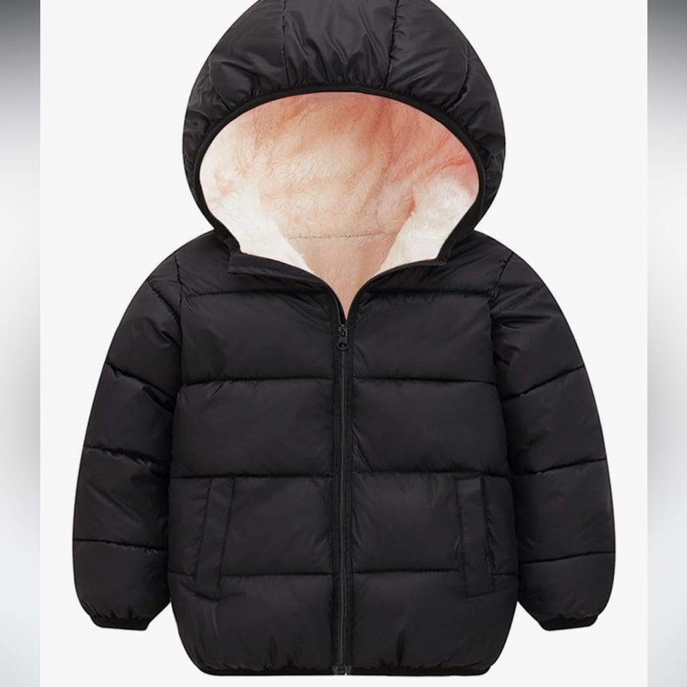 Amazon Black Quilted Puffer Boys Jacket